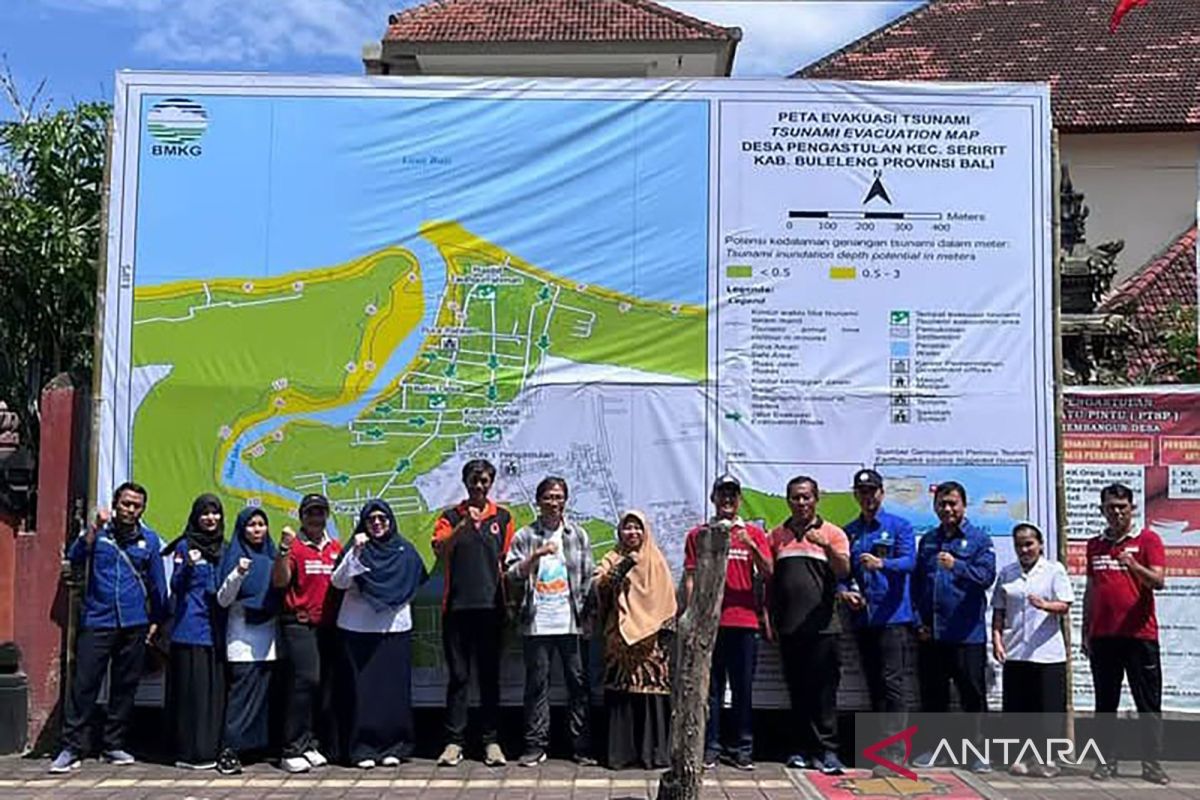 Kesiapsiagaan bencana tsunami dari Desa Pengastulan, Buleleng