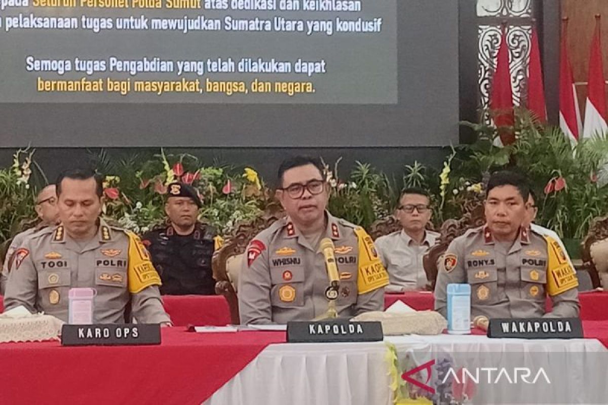 2024 Polda Sumut sita 1,19 ton sabu-sabu, meningkat 6 persen  2023 1,12 ton