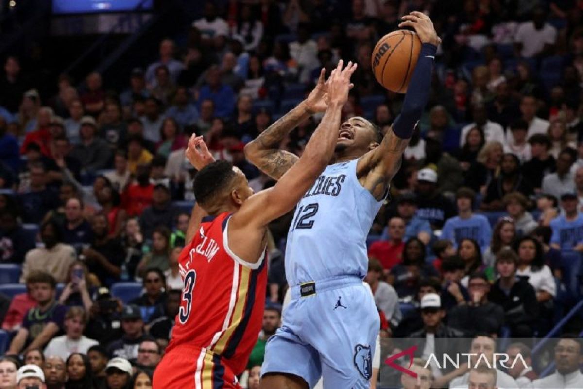 Ja Morant cedera bahu saat Grizzlies bungkam Pelicans 132-124