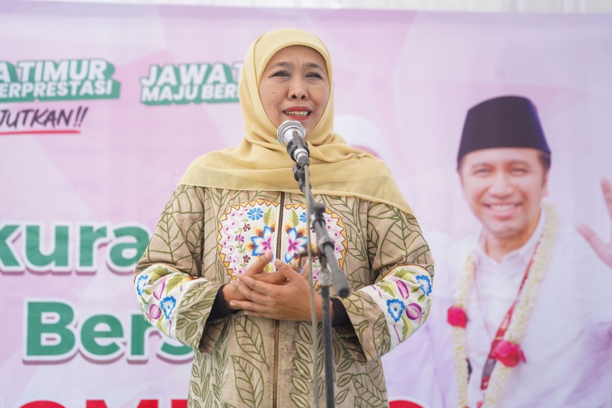 Khofifah syukuran dan doa bersama tim pemenangan Jombang