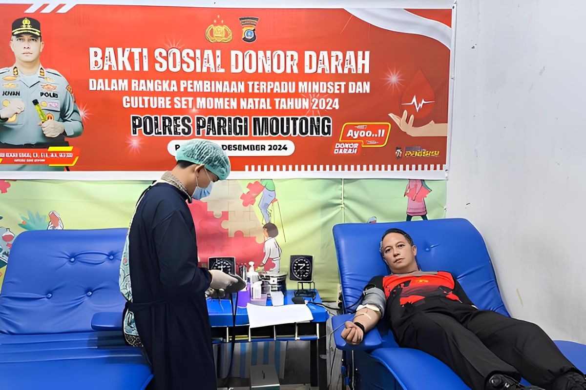 Polres Parigi Moutong gelar donor bantu ketersediaan darah