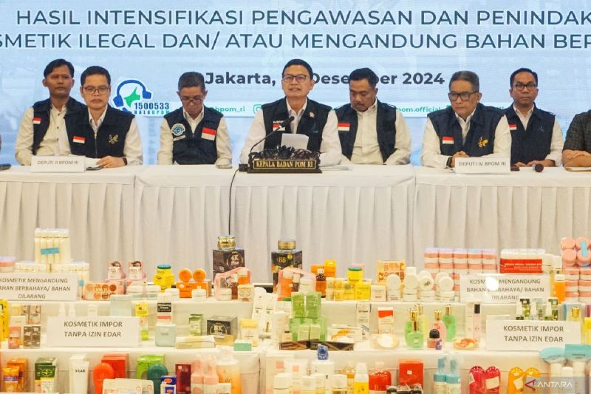 BPOM seizes hazardous cosmetics worth Rp8.9 billion across Java