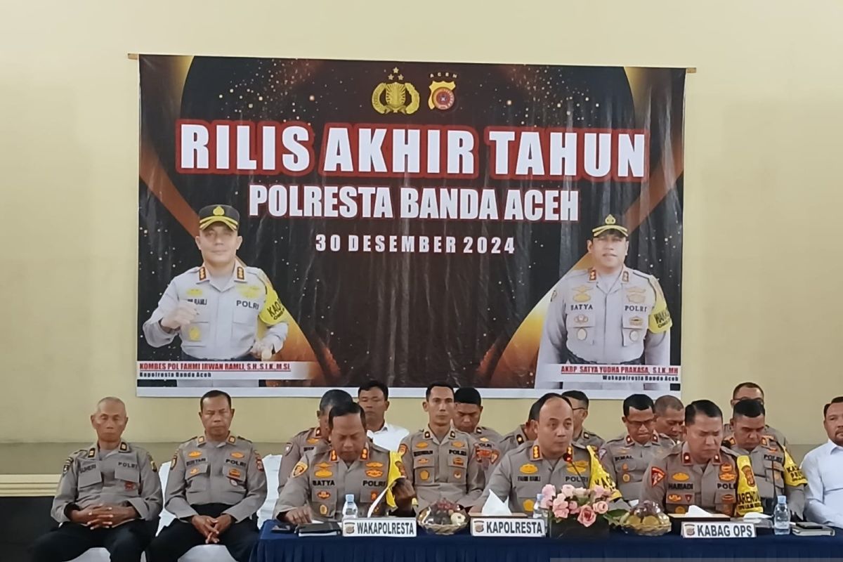 Polresta: Tren kejahatan di Banda Aceh menurun