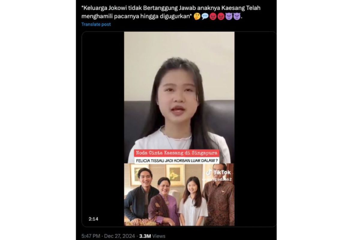 Cek fakta, video pengakuan Felicia Tissue diminta menggugurkan kandungan