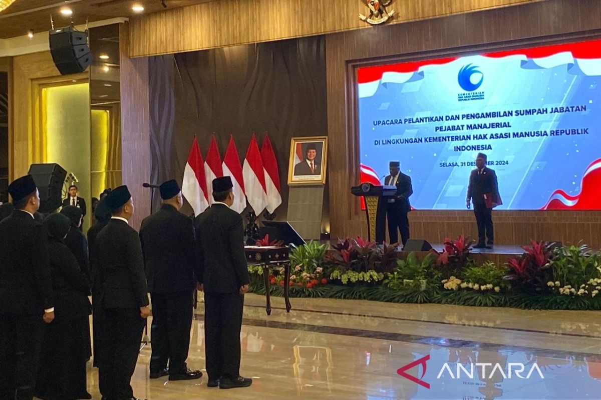 Menteri HAM ingatkan pejabat kementerian tak terlibat judi-korupsi