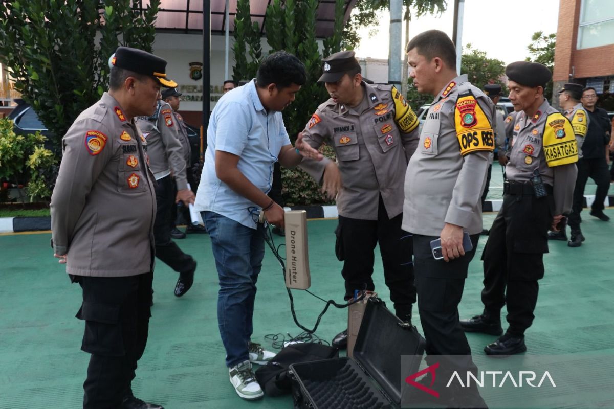 Tim anti drone Polresta Soetta amankan malam tahun baru