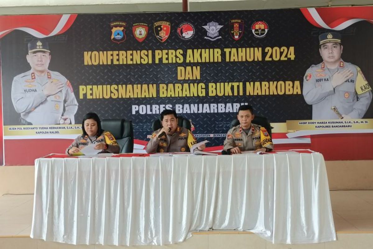 Polres Banjarbaru ungkap kasus menonjol narkotika hingga gengster