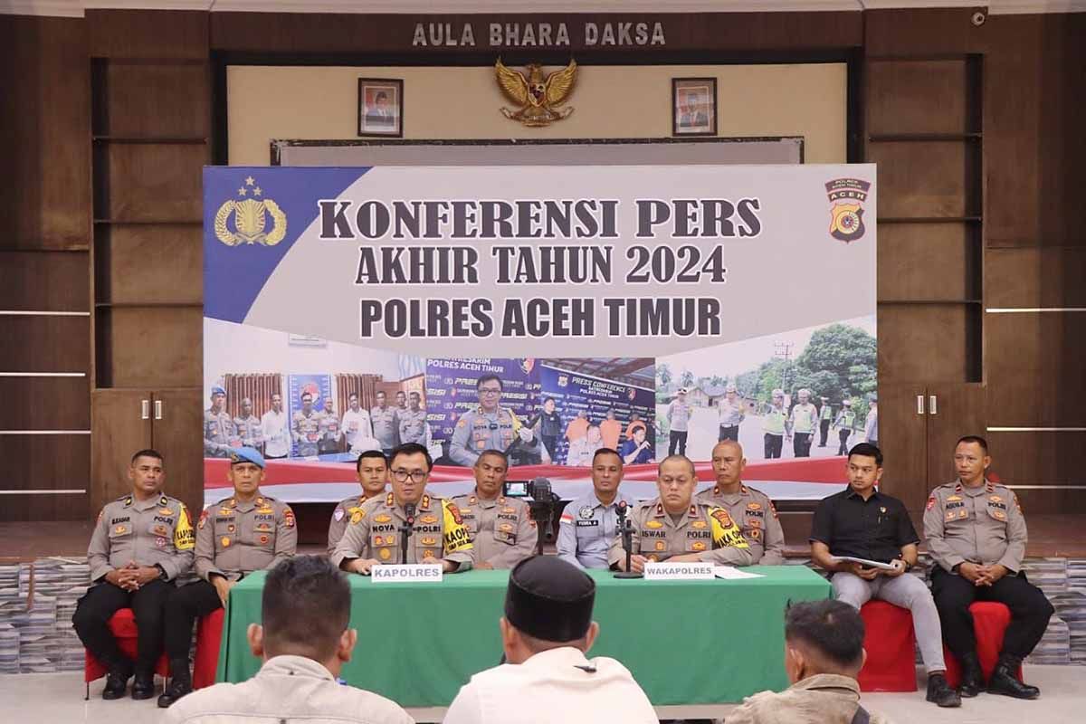 Polres Aceh Timur tangani 796 kasus sepanjang 2024