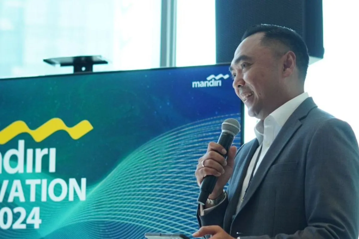 Mandiri memamerkan inovasi digital Livin' & Kopra di Singapura