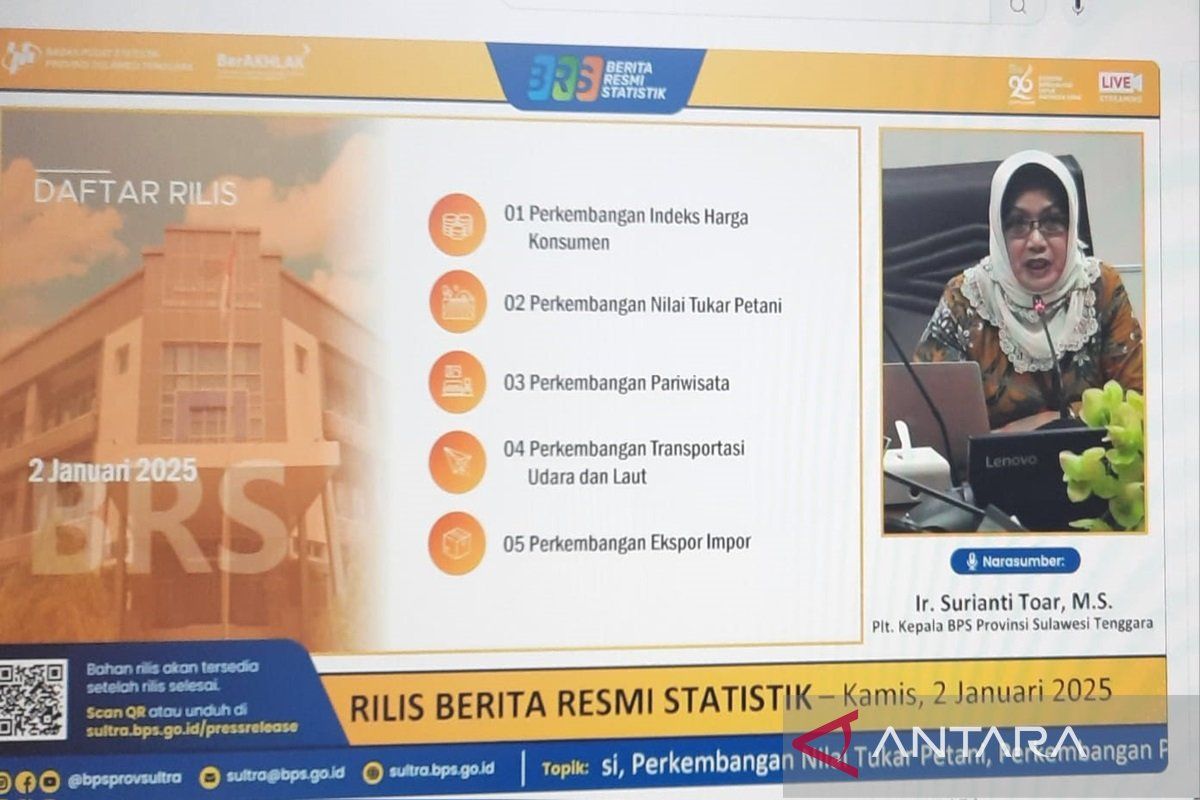 BPS Sultra: Jumlah penumpang gunakan angkutan Udara turun 7,36 persen