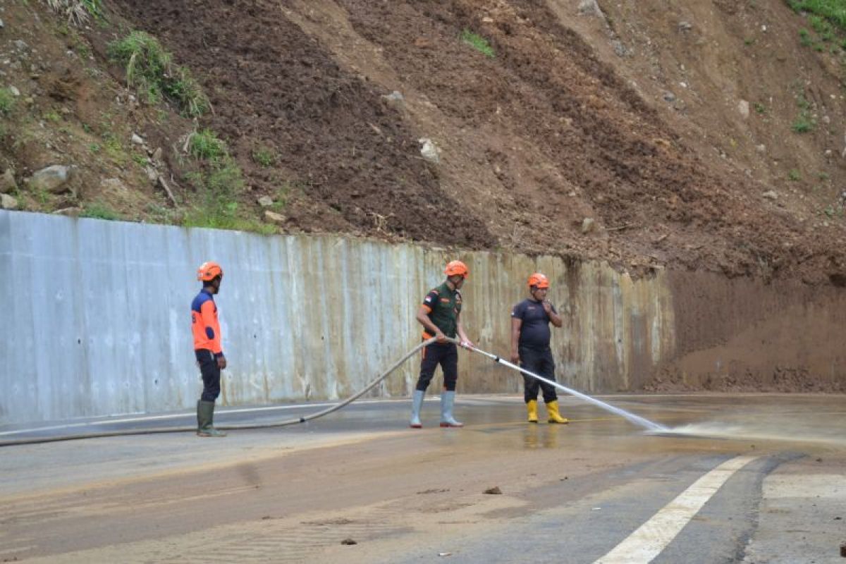 BPBD Lumajang gerak cepat bersihkan longsor di Piket Nol