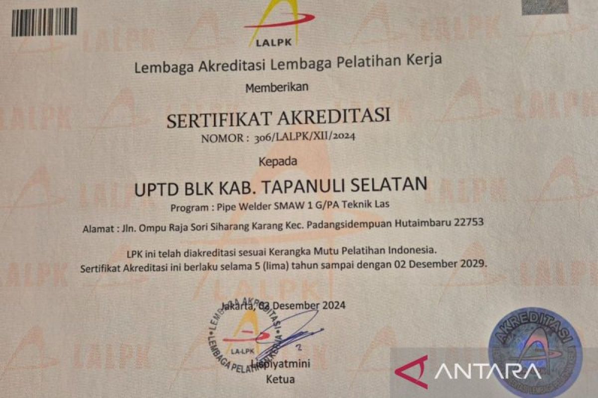 UPTD BLK Tapsel gelar akreditasi pelatihan kerja untuk tingkatkan mutu dan kredibilitas