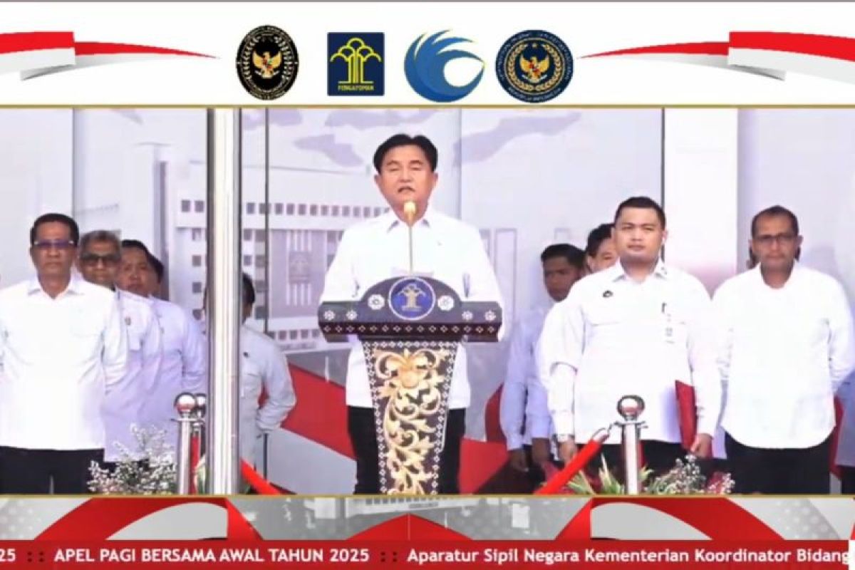 Kanwil Jateng ikuti Apel Bersama awal Tahun 2025 ASN Kemenko Hukum, HAM, dan Imipas