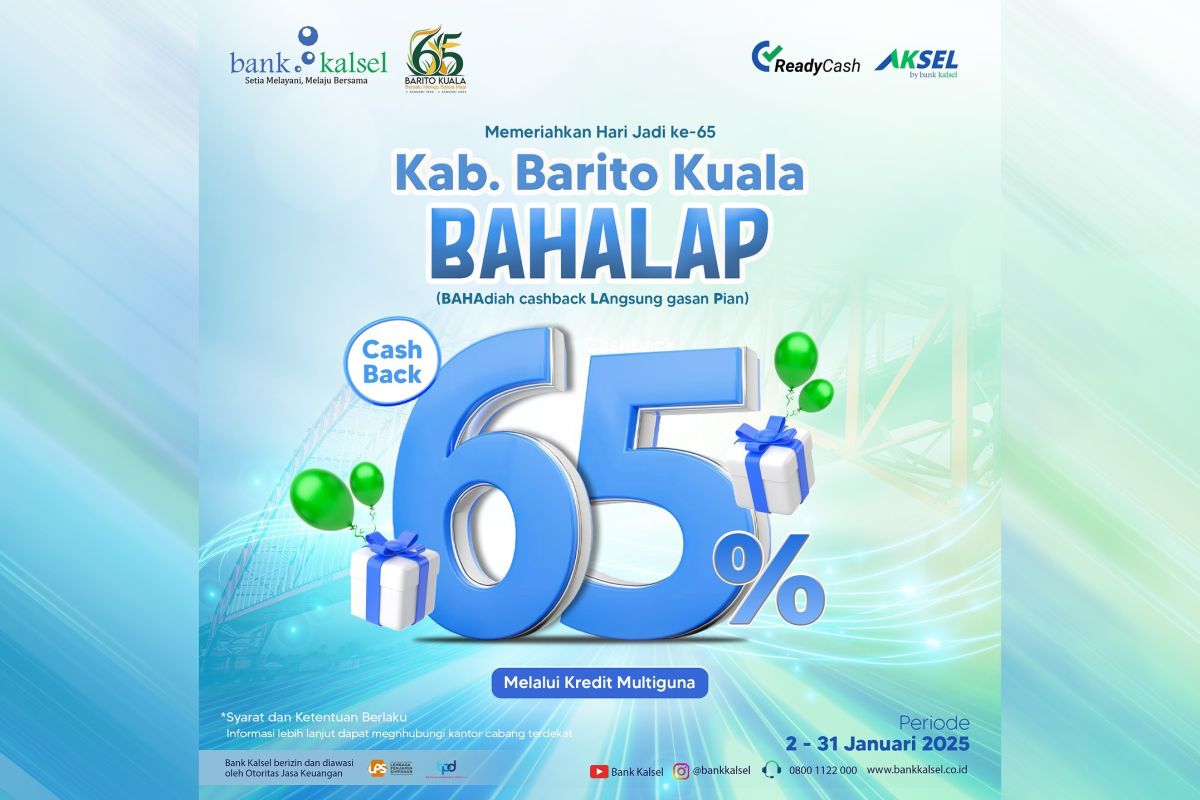 Bank Kalsel hadir dengan promo menarik sambut Hari Jadi ke-65 Batola