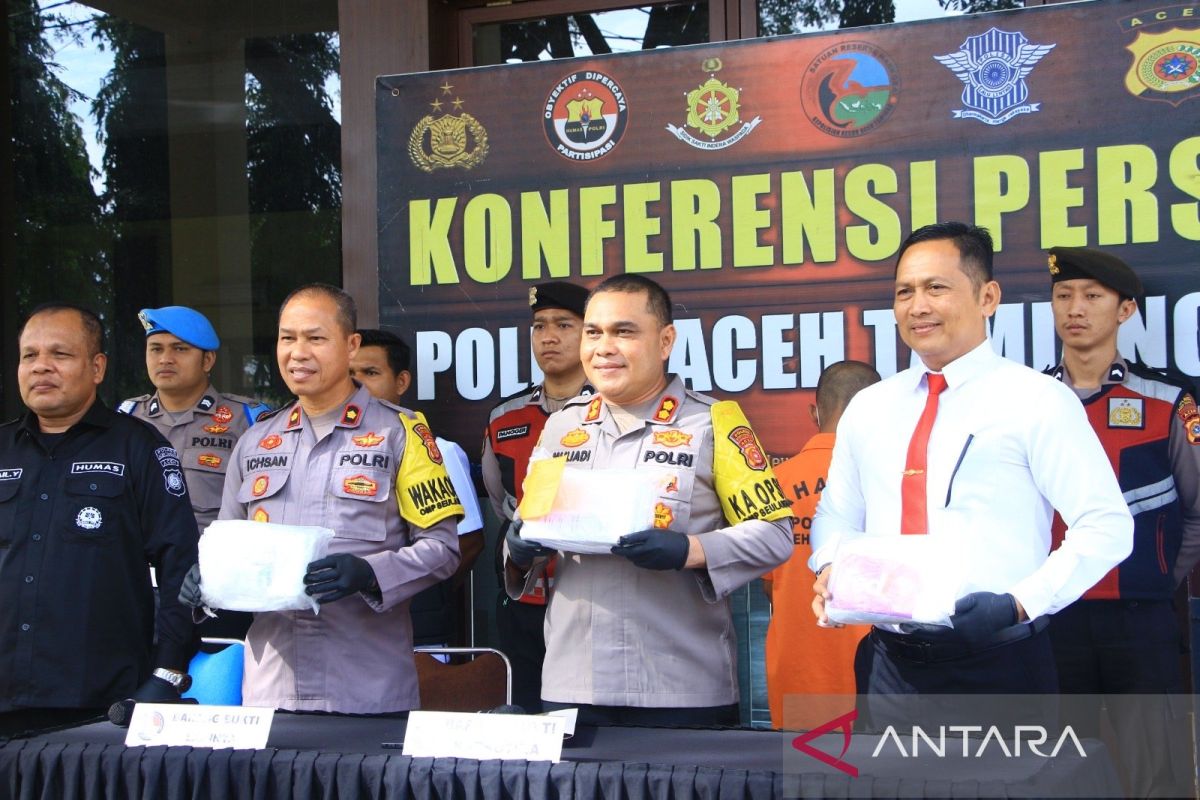 Polres Aceh Tamiang gagalkan penyelundupan 2,24 kg kokain serbuk