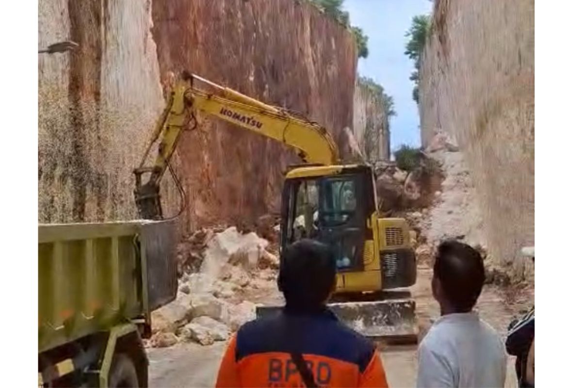 BPBD Bali terima laporan longsor tebing di Pantai Tanah Barak