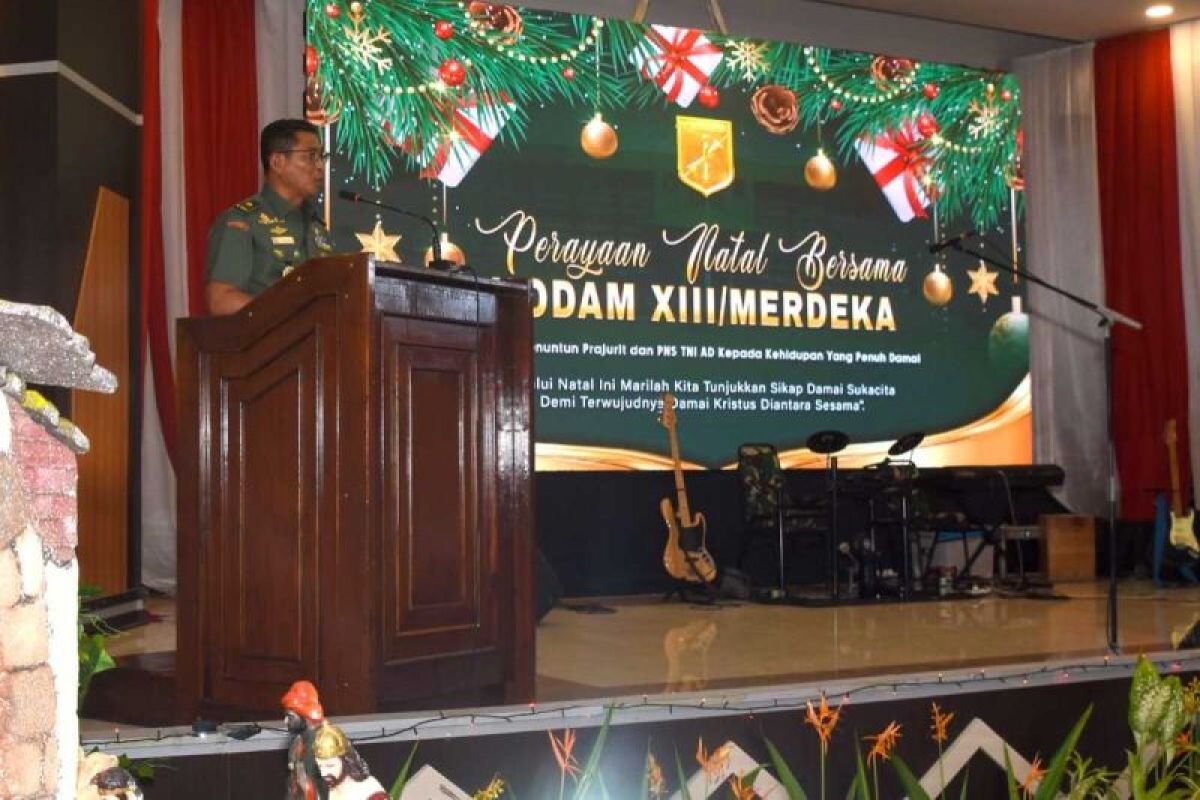 Kodam XIII/Merdeka gelar perayaan Natal bersama