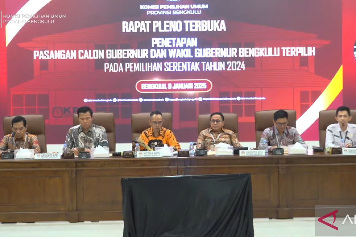 Helmi-Mian ditetapkan sebagai Gubernur-Wagub Bengkulu terpilih