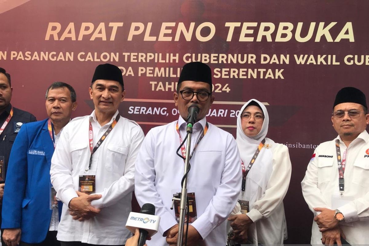 Andra Soni lega usai ditetapkan sebagai Gubernur Banten