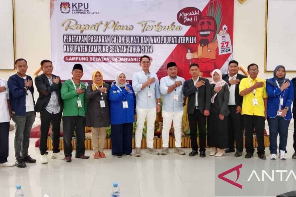 KPU Lampung Selatan tetapkan Egi-Syaiful sebagai bupati-wakil bupati terpilih