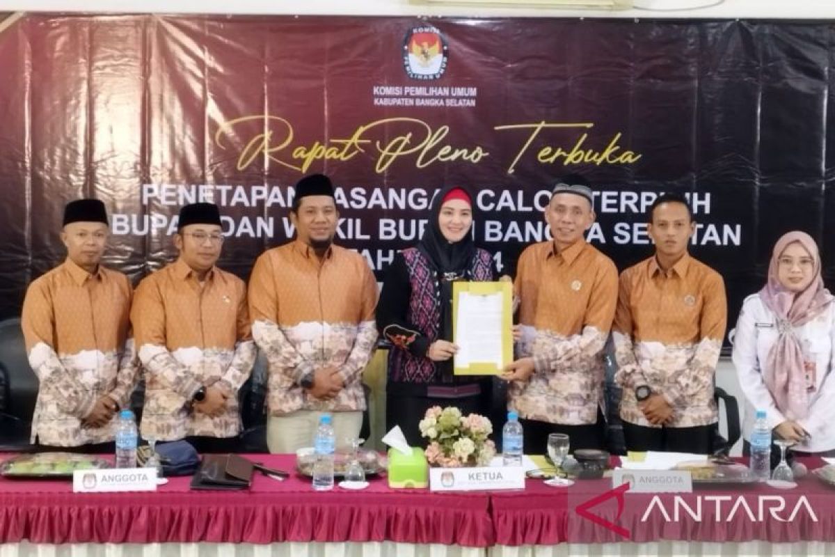 KPU Bangka Selatan tetapkan Riza-Debby pemenang Pilkada 2024