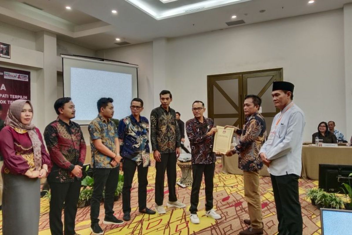 KPU tetapkan Bupati/Wakil Bupati  Lombok Tengah terpilih 2025-2030