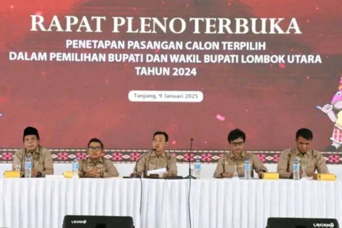 KPU tetapkan Najmul-Kus sebagai bupati-wabup terpilih Lombok Utara