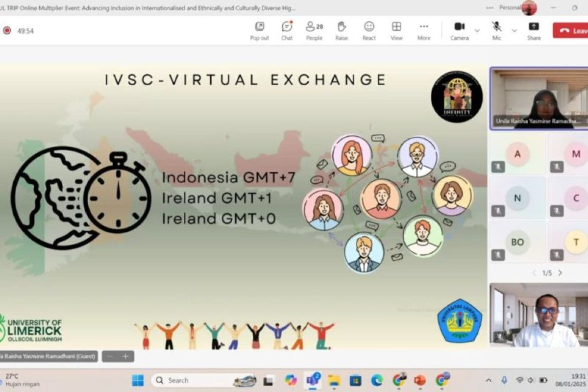 Mahasiswa FKIP ikuti program Intercultural Virtual Societal Challenge di University of Limerick Irlandia