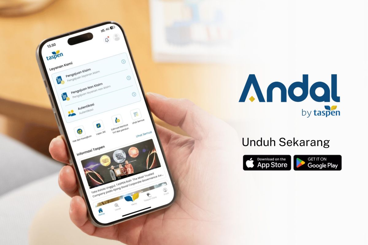 Super apps Andal by Taspen diunduh lebih dari 1 juta peserta