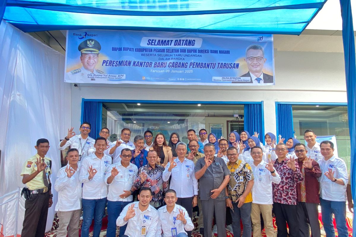 Bank Nagari Cabang Pembantu Tarusanresmi naik status, bisa salurkan kredit untuk masyarakat