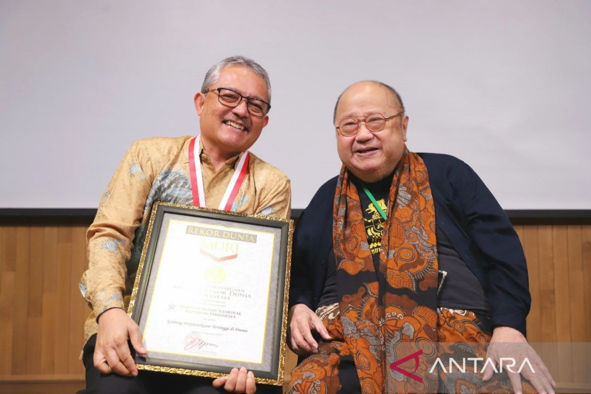 Jadi gedung perpustakaan tertinggi dunia, Perpusnas raih rekor Muri