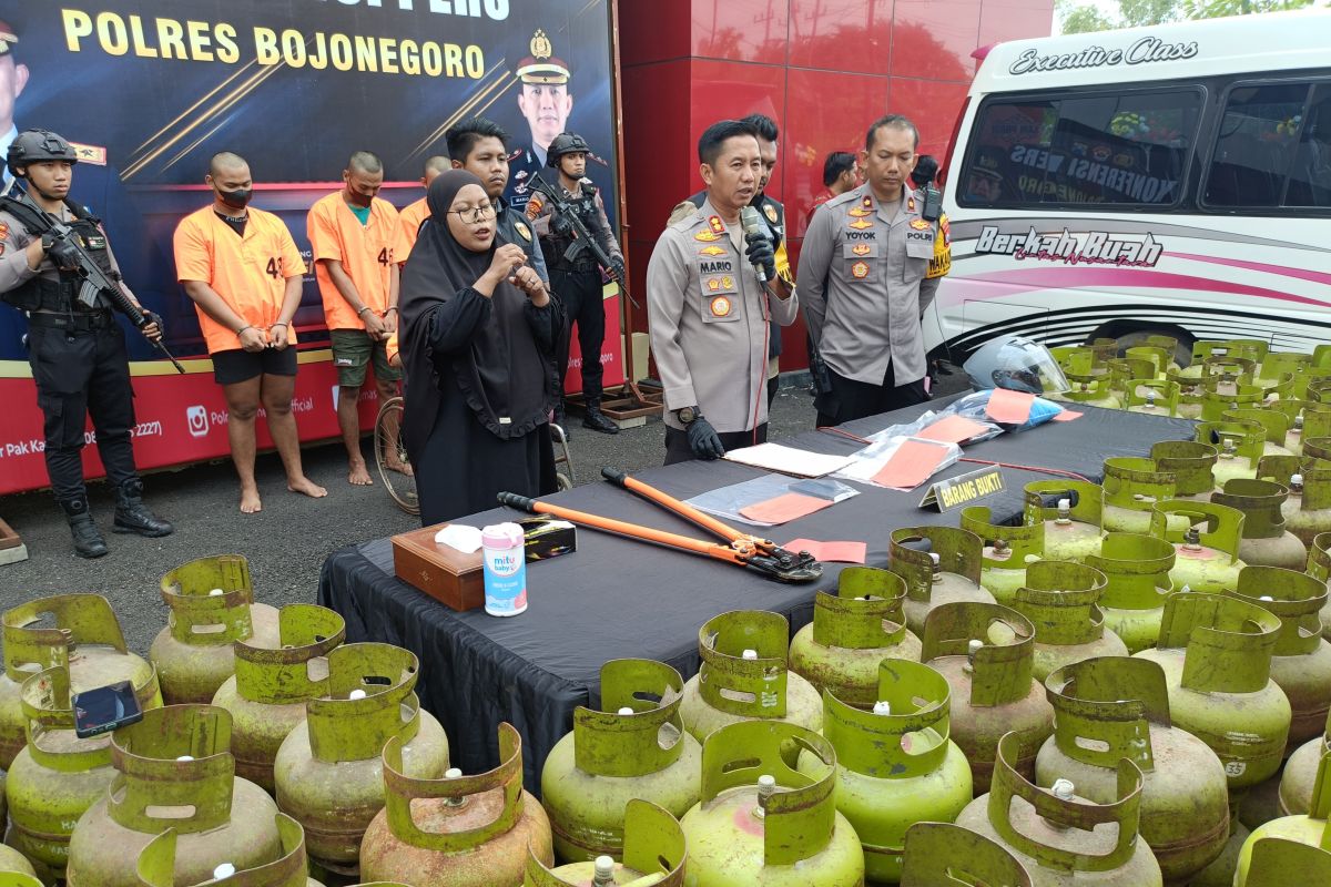 Polres Bojonegoro tangkap sindikat pencuri ratusan tabung LPG