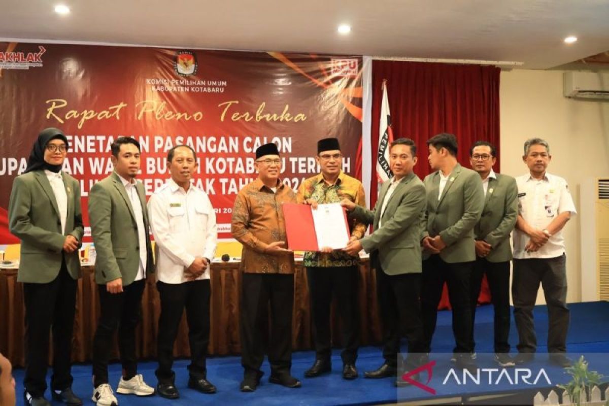 KPU tetapkan Bupati dan Wakil Bupati Kotabaru hasil Pilkada 2024