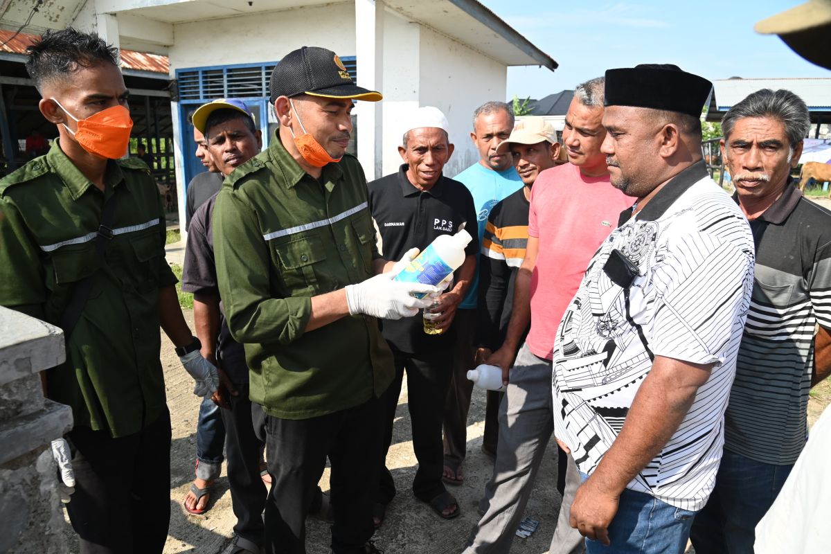 Pemkab Aceh Besar bagikan disinfektan cegah PMK