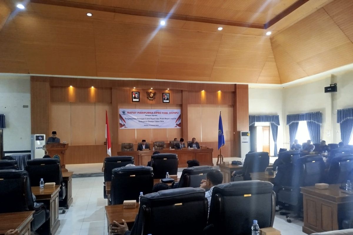 DPRD Dompu gelar paripurna penetapan Bupati dan Wakil Bupati terpilih