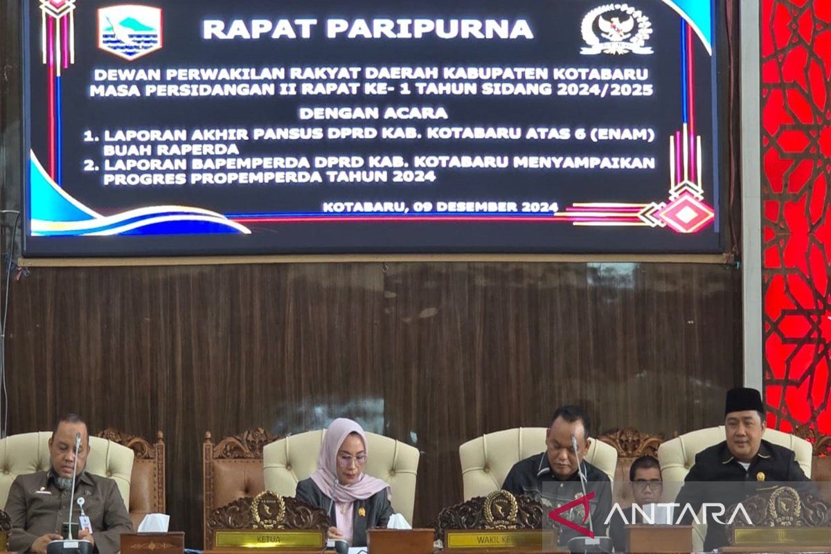 DPRD Kotabaru paripurnakan Raperda penyertaan modal BPR