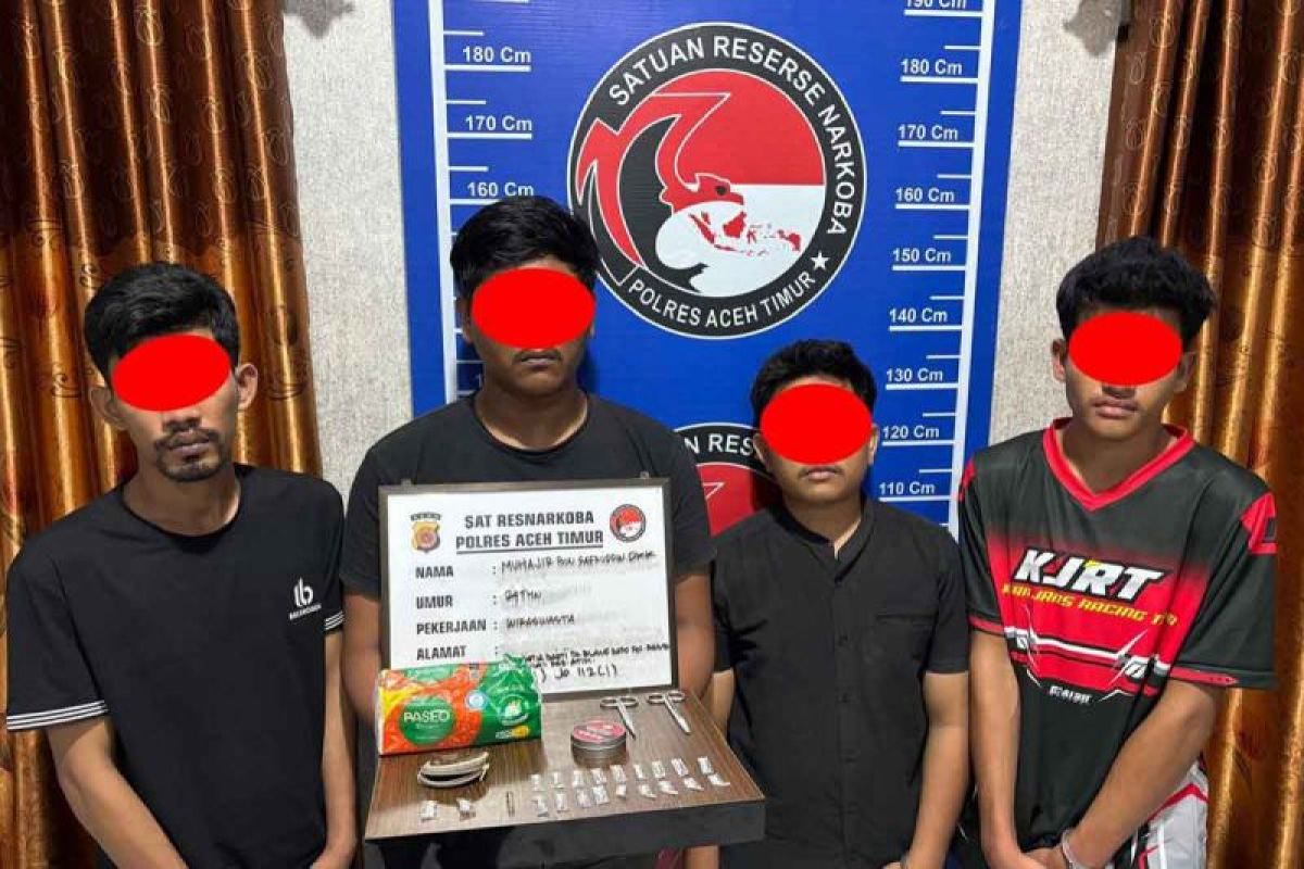 Gerebek rumah, polisi tangkap empat pengguna narkoba