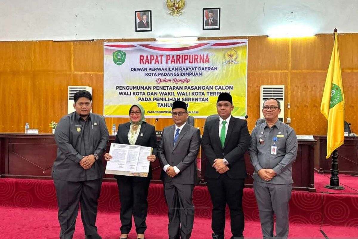 DPRD gelar paripurna penetapan kepala daerah terpilih Kota Padangsidimpuan