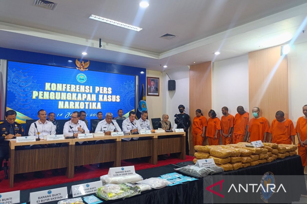 Tim gabungan  amankan 60,19 kg narkoba periode awal Januari 2025