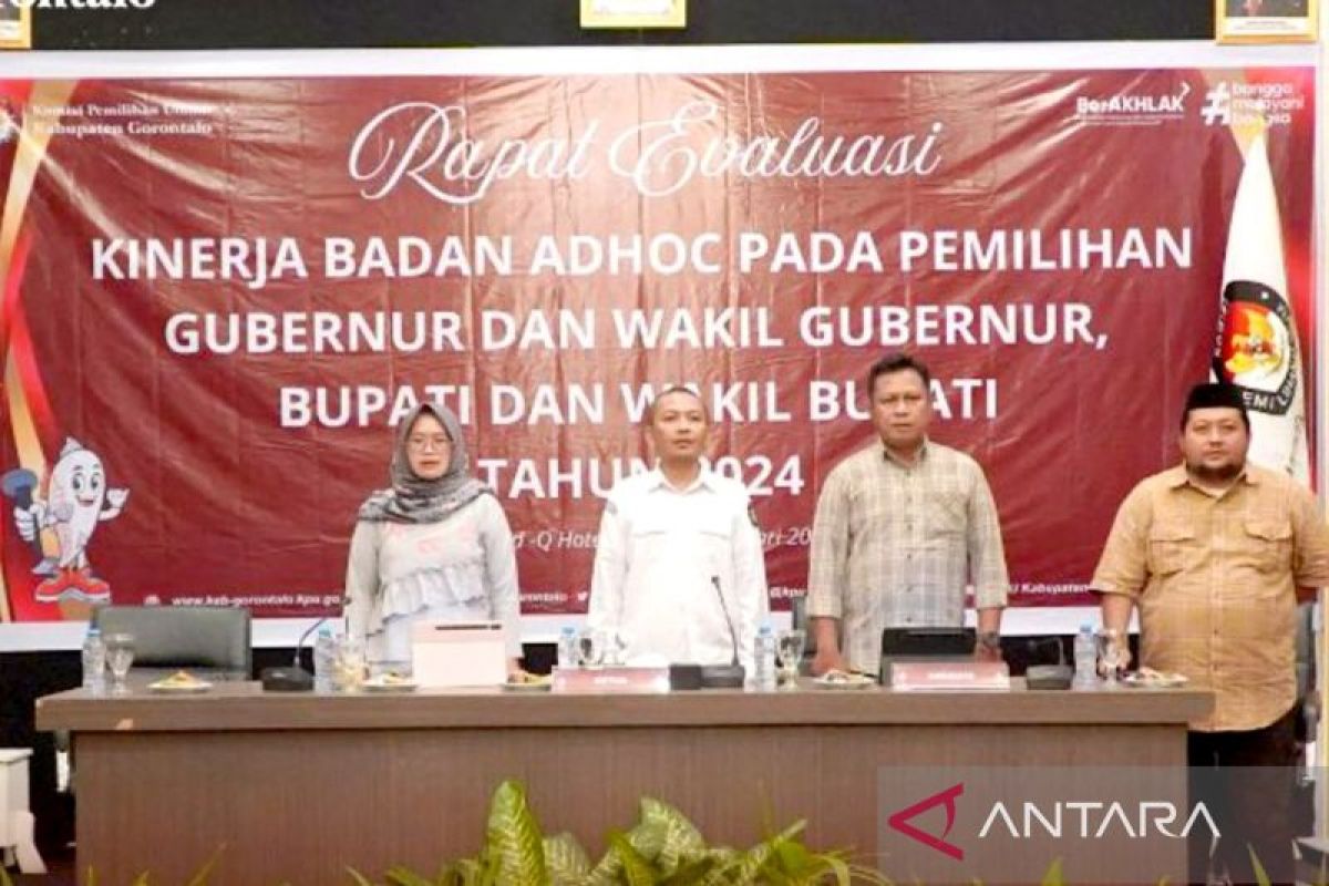 KPU Kabupaten Gorontalo evaluasi badan adhoc