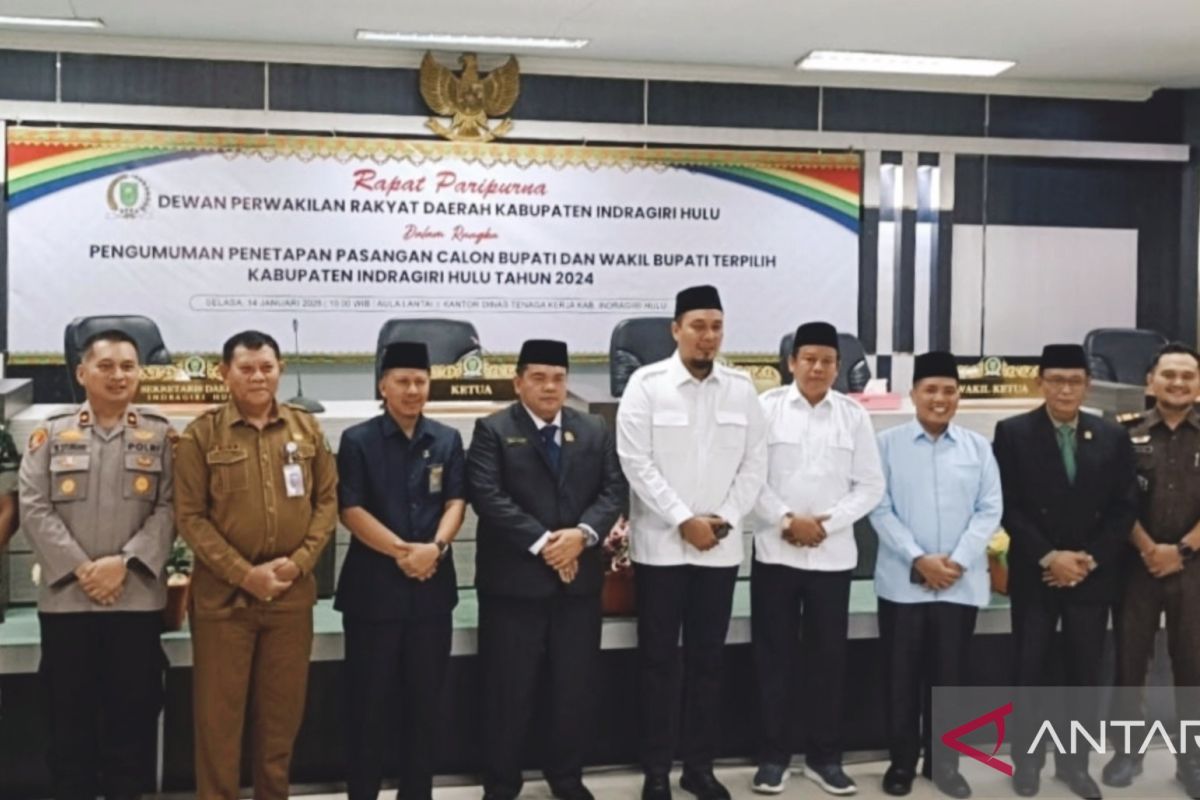 DRPD Inhu paripurna pengumuman Bupati dan Wabup terpilih di Pilkada 2024