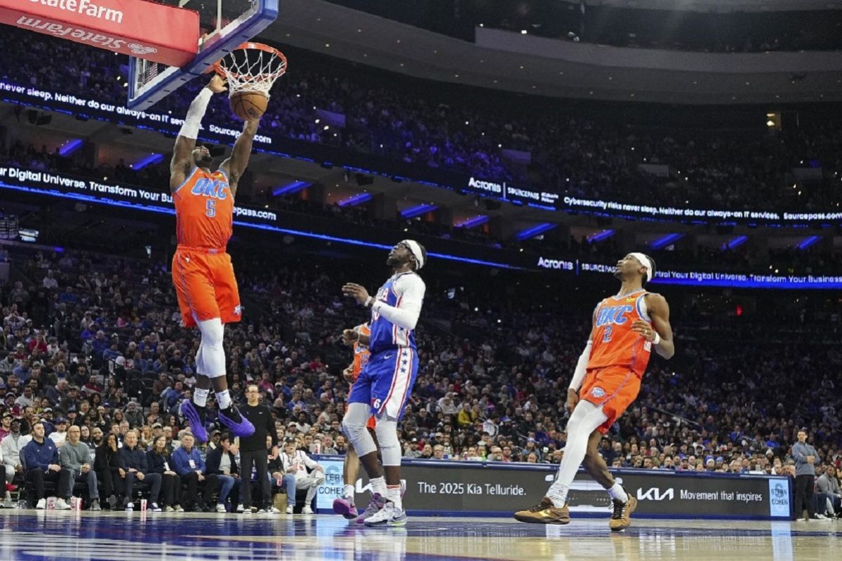 NBA - Thunder taklukkan 76ers 118-102