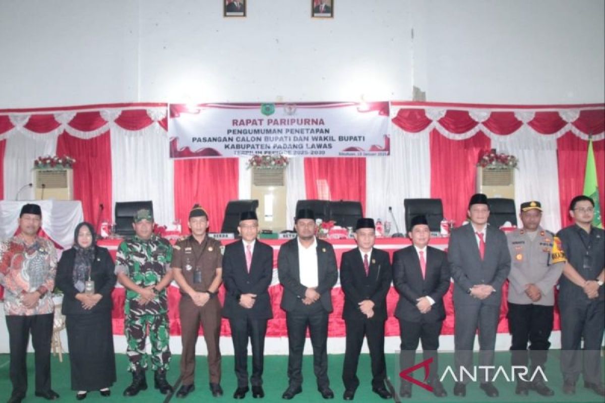 DPRD Palas gelar rapat paripurna penetapan Bupati dan Wakil Bupati Padang Lawas terpilih