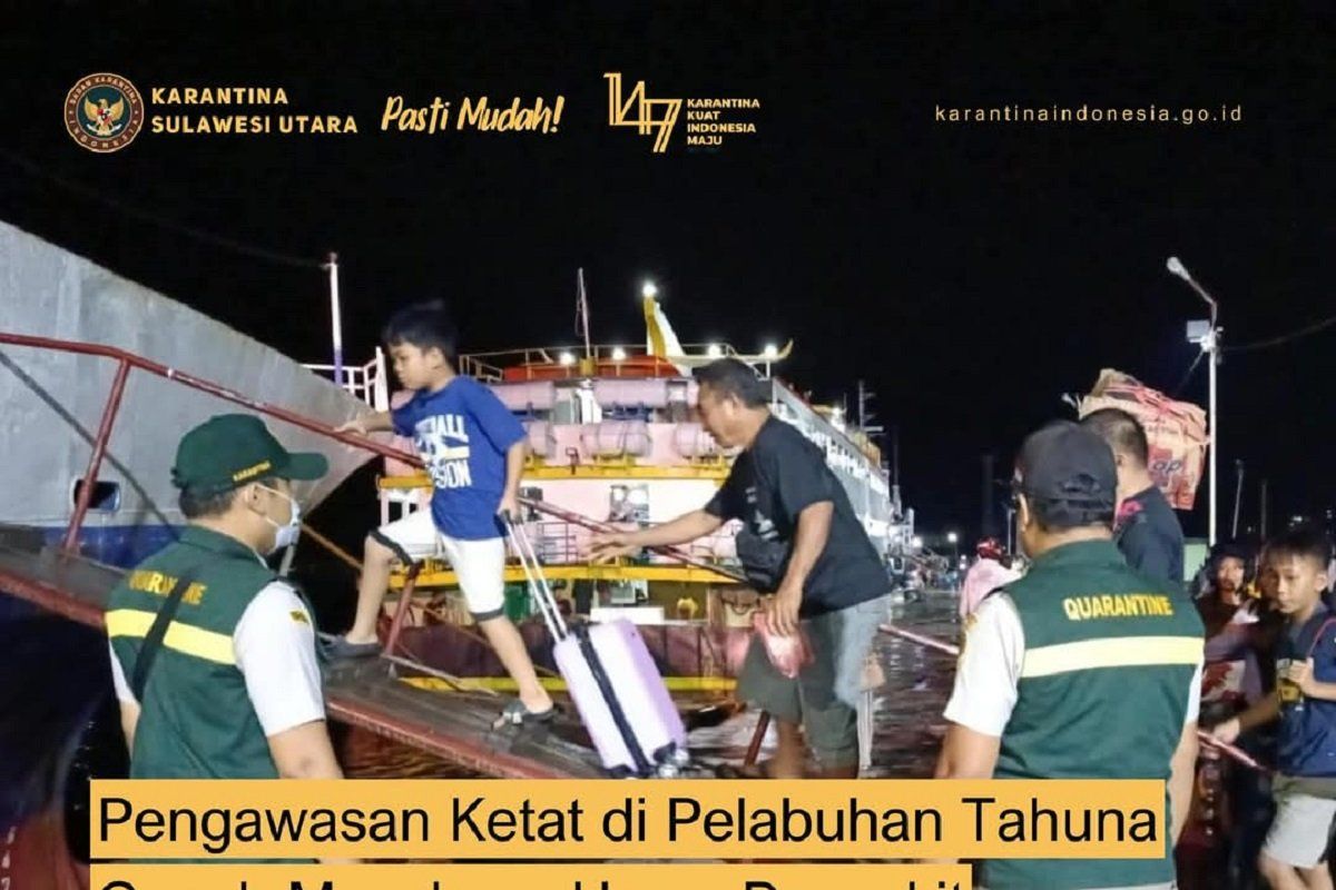 Karantina perketat pengawasan di Pelabuhan Tahuna