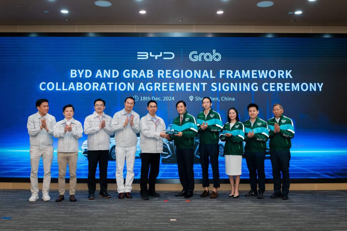 BYD akan pasok 50.000 mobil untuk layanan Grab di Asia Tenggara