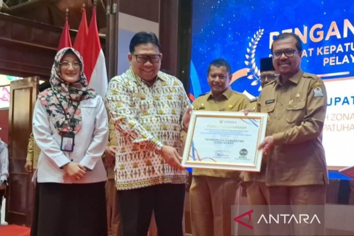 Pemkab Aceh Barat raih predikat A layanan publik dari Ombudsman RI