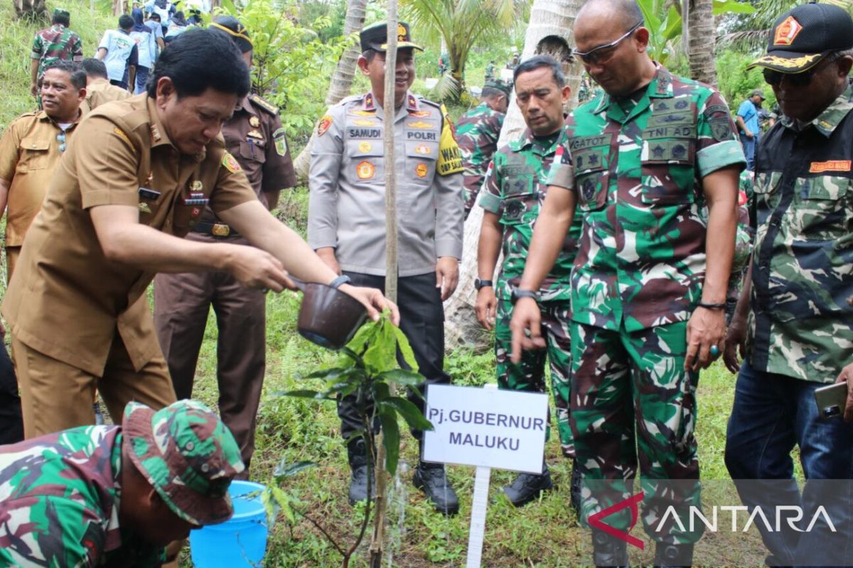 Kodam Pattimura tanam 1.000 pohon sebagai upaya pelestarian lingkungan