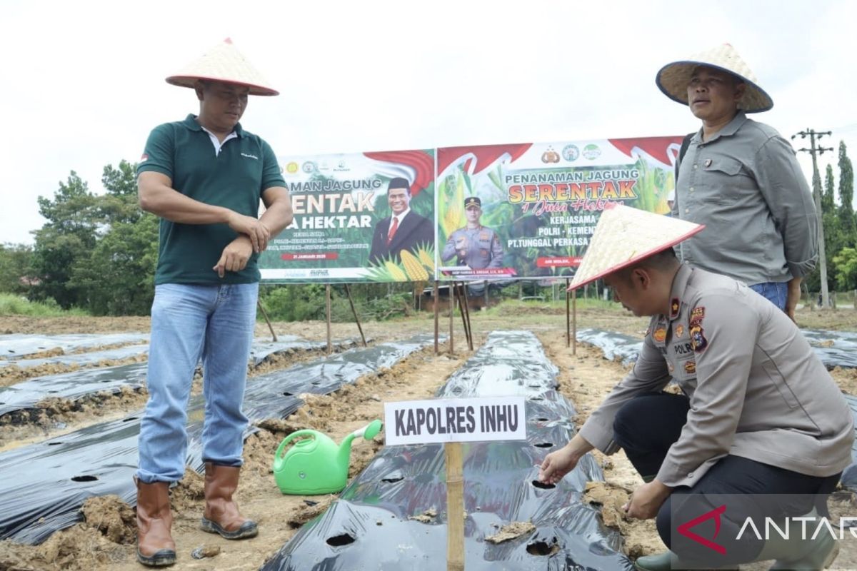 Polres dan PT TPP tanam jagung di lahan empat hektare