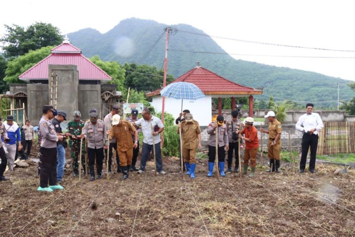 Polres Matim tanam jagung dukung program ketahanan pangan