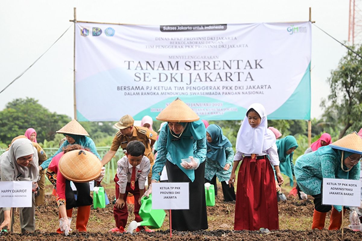 Pemprov DKI dan PKK gelar kegiatan tanam serentak di seluruh Jakarta